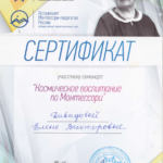 Давыдова Сертификат 3